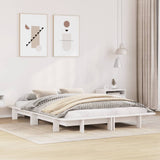 Bed Frame without Mattress White 140x190 cm Solid Wood Pine 850672