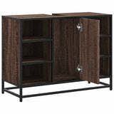 Bathroom Sink Cabinet Brown Oak 80x33x60 cm Engineered Wood 849293