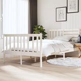 Bed Frame without Mattress White Small Double Solid Wood 3101124