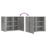 Wall Cabinet Concrete Grey 75x35x60 cm Engineered Wood 848426