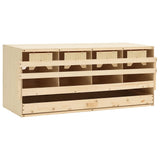 170658 Chicken Laying Nest 4 Compartments 106x40x45 cm Solid Pine Wood