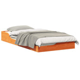 Bed Frame Wax Brown 75 x 190 cm Solid Pine Wood 873399