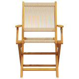 Folding Chairs 4 pcs Beige Solid Wood Acacia 3214571