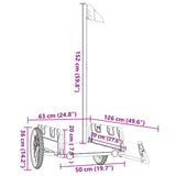 Bike Trailer Green Oxford Fabric and Iron 94172