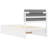 Bed Frame with Upholstered Headboard Light Grey 90 x 200 cm 877798