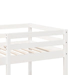 ZNTS Loft Bed Frame with Desk and Shelves White 90x200cm Solid Wood Pine 3308542