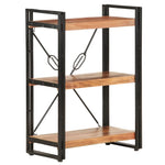 3-Tier Bookcase 60x30x80 cm Solid Acacia Wood 320613