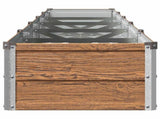 Raised Garden Bed Wood Brown 400 x 40 x 24 cm cold-rolled steel 8006350