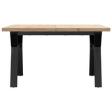 Coffee Table Y-Frame 80x80x45.5 cm Solid Wood Pine and Steel 3282773