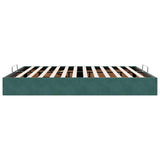 ZNTS Ottoman Bed Frame No Mattress Dark Green 200x200 cm Velvet 3310988