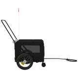 Pet Bike Trailer Black Oxford Fabric and Iron 93933
