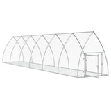 Rabbit Hutch Silver 105x600x120 cm Galvanised Steel 3281529