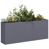 Planter Anthracite 200x40x80 cm Cold-rolled Steel 860726
