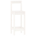 3 Piece Bar Set White Solid Wood Pine 3124733