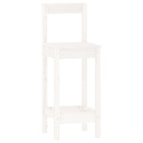 3 Piece Bar Set White Solid Wood Pine 3124733