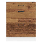 Kitchen Base Cabinet "Kalmar" Old Wood Engineered Wood 854287