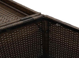Outdoor Garbage Bin Brown 40 x 40 x 80 cm Poly Rattan 42026889