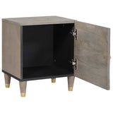 Bedside Cabinet with Door 2 pcs Grey 40 x 33 x 46 cm 4018769