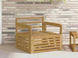 2 Piece Outdoor Sofa Set Solid Acacia Wood White 3439081