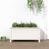 Garden Planter White 82.5x40x39 cm Solid Wood Pine 825255