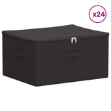Storage Box 24 pcs Anthracite 50 x 30 x 25 cm Non-woven fabric 42024581