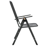 Folding Garden Chair Set of 4 Anthracite 317341
