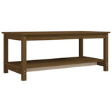 Coffee Table Honey Brown 110x55x45 cm Solid Wood Pine 822275