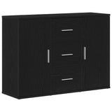 Sideboard Black Oak 91x29.5x65 cm Engineered Wood 862477