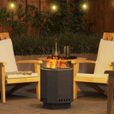 Smokeless Fire Pit Black 38 x 38 x 51 cm Steel 858978