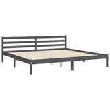 Bed Frame without Mattress Grey 200x200 cm Solid Wood 3195308