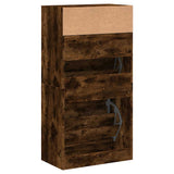 Shoe Cabinet Smoked Oak 60x34x116 Engineered Wood 840019