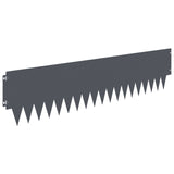 Lawn Edging 10 pcs 103 x 25 cm metal Anthracite 8008293