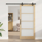 Sliding Door ORKDAL Natural and Black 93 x 211 cm 3332177