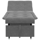 Sofa Bed Dark Grey 194 x 67 x 82 cm Microfiber 42008609
