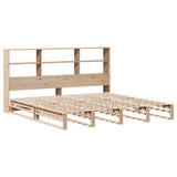 Bookcase Bed without Mattress 200x200 cm Solid Wood 3323932