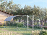 Walk In Chicken Run Galvanised Chicken Coop Hen Poultry House Cage Pet Playpen Garden with T3398P425331