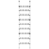 Telescopic Shoe Rack with Rods Aluminium 321108