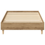 Bed Frame No Mattress Artisan Oak 90x190 cm Single Engineered Wood 861092