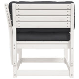 Garden Sofa Armrest with Cushions White Solid Wood Pine 844695