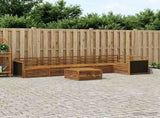 Outdoor Sofa Set 7 pcs Natural 79 x 79 x 37 cm 3383432