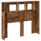 LED Headboard Old Wood 120x18.5x103.5 cm Engineered Wood 857684
