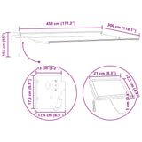 Manual Retractable Awning with LEDs Orange and White 4.5 x 3 m 3419305