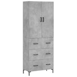 Highboard Concrete Grey 69.5x34x180 cm Engineered Wood 3195847