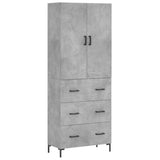 Highboard Concrete Grey 69,5x34x180 cm Engineered Wood 3195847