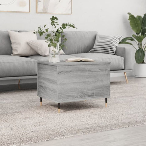 ZNTS Coffee Table Grey Sonoma 60x44.5x45 cm Engineered Wood 830946