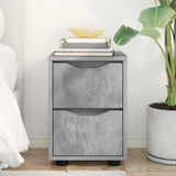 Bedside Table Concrete Grey 30.5 x 30 x 43 cm Engineered Wood 888803