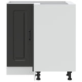 Kitchen Corner Base Cabinet Kalmar Black Engineered Wood 853508