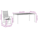 Garden Dining Set Folding 9 pcs Brown Solid Acacia Wood 3375635