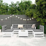 6 Piece Garden Sofa Set White Solid Wood Pine 3250745