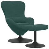 Egg Chair with Footstool Dark Green 63 x 73 x 90 cm Velvet 42002746